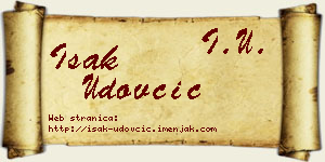 Isak Udovčić vizit kartica